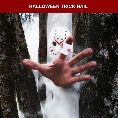 6pcs Halloween Prank Nail Through Finger Toy, Trick Nail Prop, 2.55 x 1.57 Inches in Saudi Arabia