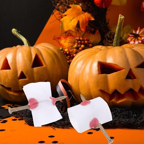 6pcs Halloween Prank Nail Through Finger Toy, Trick Nail Prop, 2.55 x 1.57 Inches in Saudi Arabia