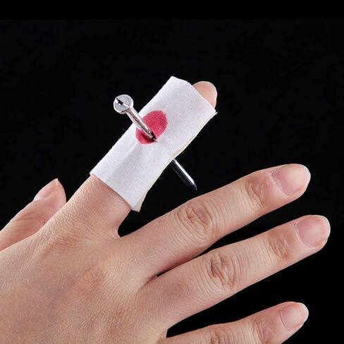 6pcs Halloween Prank Nail Through Finger Toy, Trick Nail Prop, 2.55 x 1.57 Inches in Saudi Arabia