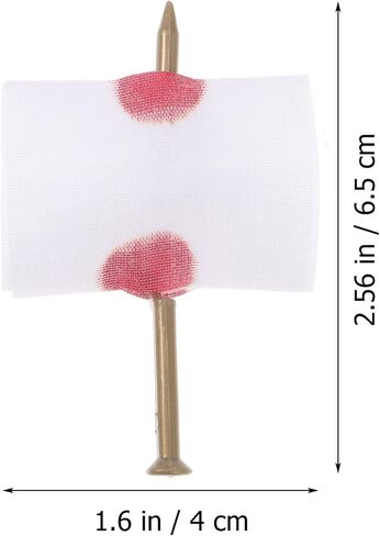 6pcs Halloween Prank Nail Through Finger Toy, Trick Nail Prop, 2.55 x 1.57 Inches in Saudi Arabia
