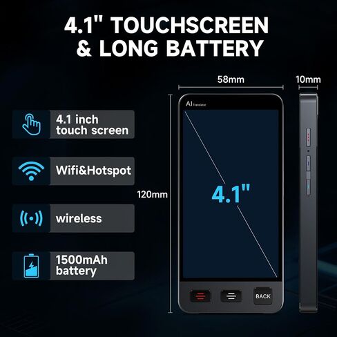 جهاز المترجم اللغوي غير متصل ، M80 ChatGpt Fructant Translator No WiFi ضروري ، 142 لغة في اتجاهين في الوقت الفعلي ترجمة الصوت والتسجيل والصورة الترجمة من أجل التعلم التجاري للسفر in Kuwait