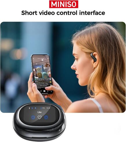 MINISO MS203 ترجمة سماعات الأذن مفتوحة سماعة رأس الأذن Bluetooth 6.0 OWS AI تدعم 134 لغة براعم الأذن اللاسلكية مع earhooks IPX5 Bluetooth Bluetooth Black （مع AI） in Kuwait