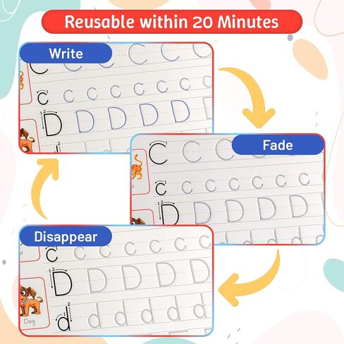 Grooved Writing Books for Kids 3-5, 6-10 with Positive Affirmations & Mindfulness; Magic Grooved Writing Practice for Kids; Teacher Must Haves for Preschool, Kindergarten or Elementary Kids Books. in Saudi Arabia