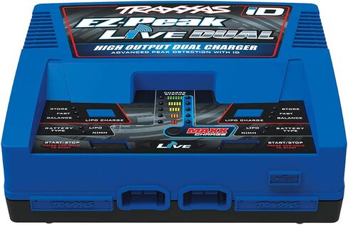 Traxxas EZ Peak Live Dual, 200W Multi-Chemistry Charger with ID, Blue 2973 in Saudi Arabia