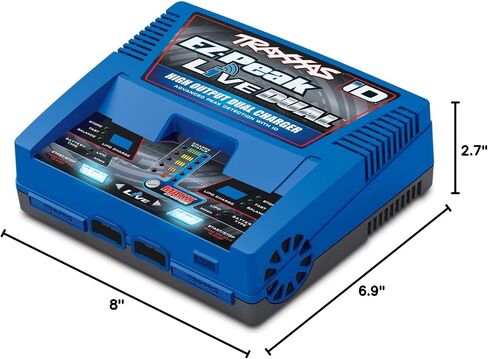 Traxxas EZ Peak Live Dual, 200W Multi-Chemistry Charger with ID, Blue 2973 in Saudi Arabia