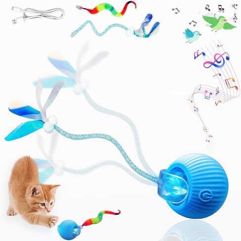 لعبة Cat Ball التي تمت ترقيتها الجديدة - لعبة Cat Seedy Tail 3.0 ، كرة قطة تفاعلية ، وتحفيز الألعاب والألغام الفارسية ، وألعاب القط للملل الداخلي (الأحمر) in Kuwait