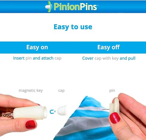 pinionpins مقاطع لحاف مغناطيسي بيضاء مع المفتاح المغناطيسي لسهولة الإزالة. حزمة من 8 السحابات المعزي التي هي قفل آمن وتحمل ما يصل إلى 10 رطل in Saudi Arabia