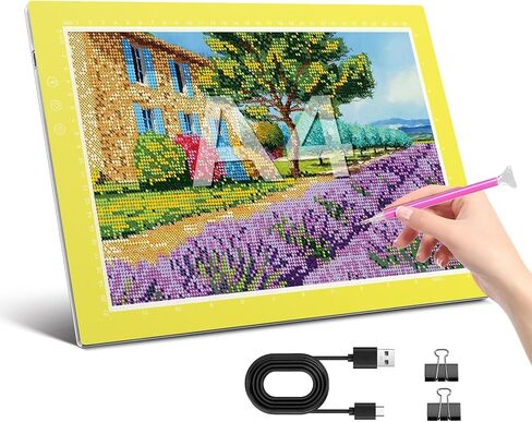Zexalight A4 Light Box للتتبع ، وسادة خفيفة للطلاء الماس مع 8 مستويات/سطوع تعتيم بدون خطوة و 3 أوضاع ملونة ، طاولة ضوء لوحة نسخ فائقة للفنانين تتبع الرسم (الأسود) in Kuwait