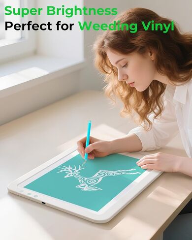 A4 Cordless Diamond Art Light Board for Tracing ، Bawaslom Light Box للتتبع والرسم مع 3 ألوان وسطوع من 6 مستويات ، لوحة رسم LED لفيروس الأعشاب الضارة ، فن الرسم الماسي ، الرسم in Kuwait