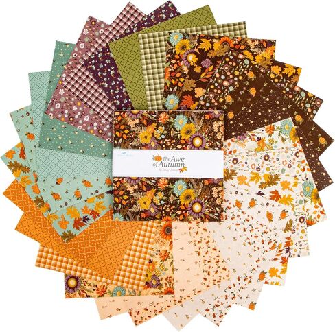 Sandy Gervais The Awe of Autumn 10" Stacker 42 10-inch Squares Layer Cake Riley Blake 10-16190-42 in Saudi Arabia