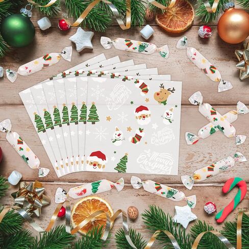 Ccinee 600 PCS Climophane Classy Clapers - Clear Christmas Caramel Chocolate Wrapper to Candy Packaging - حفلة عيد ميلاد in Kuwait