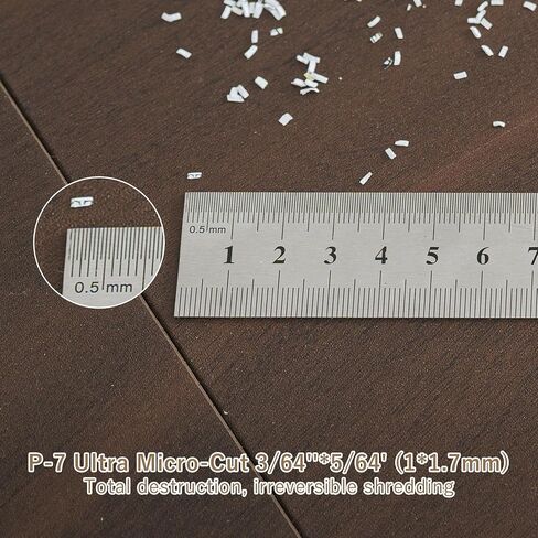 تمزيق الورق التجاري المهني: P-7 Super Super Micro-Cut 1x1.7mm 7 Sheets/Cds/Cards/Staples 6-Gal Bin Duty للوثائق المنزلية/المكتب/الصناعية/الاستخدام التجاري. in Saudi Arabia