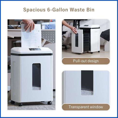 تمزيق الورق التجاري المهني: P-7 Super Super Micro-Cut 1x1.7mm 7 Sheets/Cds/Cards/Staples 6-Gal Bin Duty للوثائق المنزلية/المكتب/الصناعية/الاستخدام التجاري. in Saudi Arabia