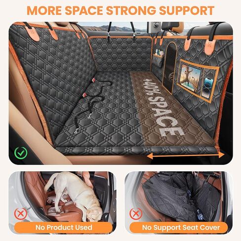 Homcolorful Dog Hammock for Car,Waterproof & Mesh Window,Dog Car Seat Cover for Back Seat,Backseat Dog Cover,Back Seat Protector for Dog,Pet Car Seat Cover for Sedan,SUV in Kuwait