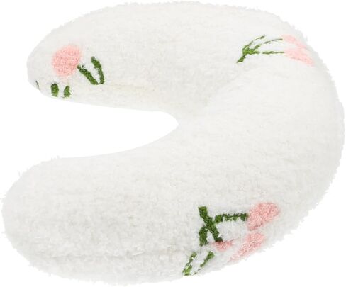 Luxshiny U Shaped Pet Neck Pillow for Cats and Dogs Soft Skin Friendly Sleeping Cushion Cervical Support for Puppies and Pets Cozy White Cushion for in Kuwait