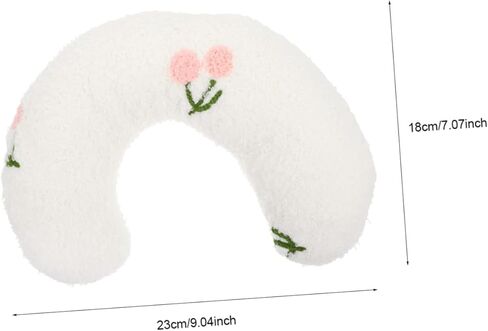 Totority U Shaped Plush Pet Sleeping Pillow for Cats and Dogs Neck Support Cushion for Cervical Protection Portable Nap Cushion Pillow for Indoor Pets in Saudi Arabia