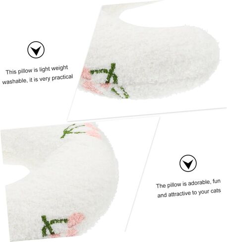 Totority U Shaped Plush Pet Sleeping Pillow for Cats and Dogs Neck Support Cushion for Cervical Protection Portable Nap Cushion Pillow for Indoor Pets in Saudi Arabia