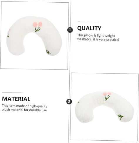 Totority U Shaped Plush Pet Sleeping Pillow for Cats and Dogs Neck Support Cushion for Cervical Protection Portable Nap Cushion Pillow for Indoor Pets in Saudi Arabia