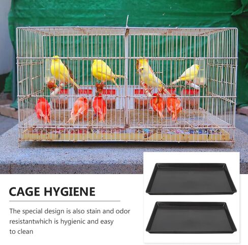UPKOCH 4pcs Parrot Toilet Pan Replacement Tray for Bird Cage Small Dog Crate Bunny Cage Bottom Tray for Easy Cleaning and Maintenance in Saudi Arabia