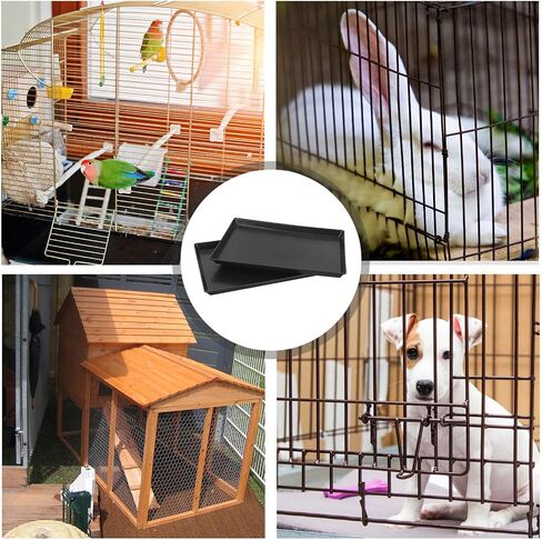 UPKOCH 4pcs Parrot Toilet Pan Replacement Tray for Bird Cage Small Dog Crate Bunny Cage Bottom Tray for Easy Cleaning and Maintenance in Saudi Arabia