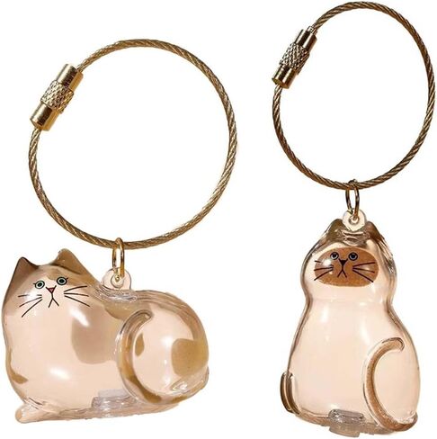 2 Pack Cat Hair Keychain – Creative Pet Fur Keepsake Holder, Can Be Used as Pendant, Gift & Memorial in Saudi Arabia