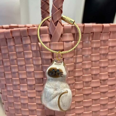 2 Pack Cat Hair Keychain – Creative Pet Fur Keepsake Holder, Can Be Used as Pendant, Gift & Memorial in Saudi Arabia