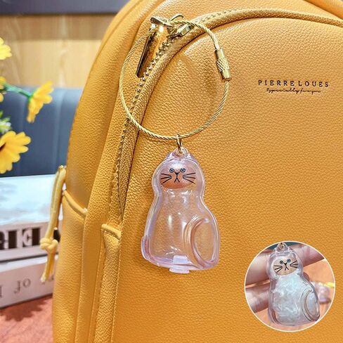 2 Pack Cat Hair Keychain – Creative Pet Fur Keepsake Holder, Can Be Used as Pendant, Gift & Memorial in Saudi Arabia