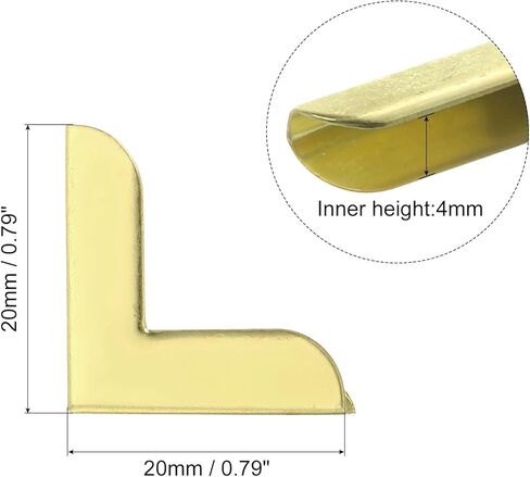 PATIKIL 20mm Metal Book Corners,100pcs Photo Corners Book Corners Protector Retro Metal Decorative for Crafting Scrapbook Photo Album Book Binding,Silver Tone in Saudi Arabia