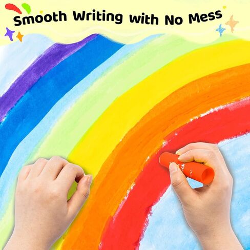 Ohuhu 36 Colors عصي طلاء من أعمدة ، طلاء منغاري قابلة للغسل للأطفال ، تجفيف سريع ، غير سامة للرسم ، الكتابة على الجدران ، يعمل بشكل رائع على قماشية خشبية من الزجاج الزجاجي الصخور in Kuwait