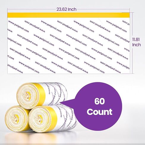 Litter Box Liner for Automatic Cat Litter Box, 3 Rolls 60 pcs, 23.62×11.81 Inches in Saudi Arabia