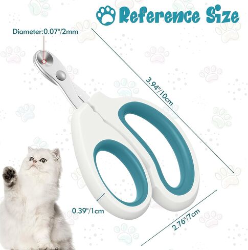 Cat Nail Clipper, Durable Stainless Steel Cat Nail Trimmer with Sharp Blade and Anti-Slip Handle, Professional Small Animal Claw Clippers for Cats Kittens Dogs Rabbits Guinea Pigs in Saudi Arabia