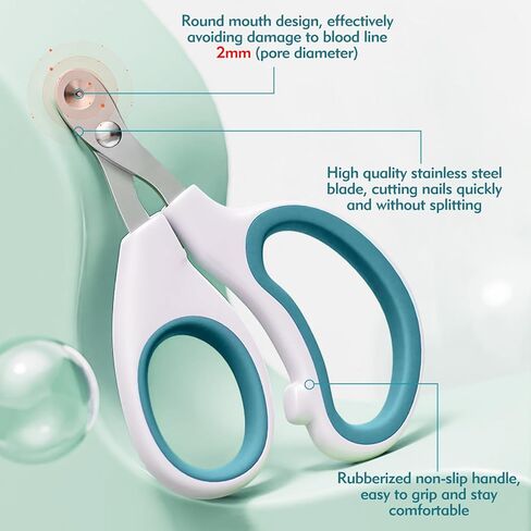 Cat Nail Clipper, Durable Stainless Steel Cat Nail Trimmer with Sharp Blade and Anti-Slip Handle, Professional Small Animal Claw Clippers for Cats Kittens Dogs Rabbits Guinea Pigs in Saudi Arabia