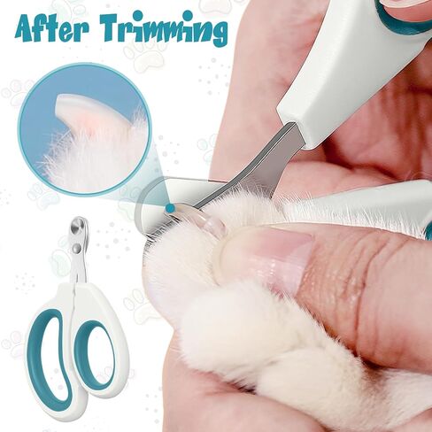 Cat Nail Clipper, Durable Stainless Steel Cat Nail Trimmer with Sharp Blade and Anti-Slip Handle, Professional Small Animal Claw Clippers for Cats Kittens Dogs Rabbits Guinea Pigs in Saudi Arabia