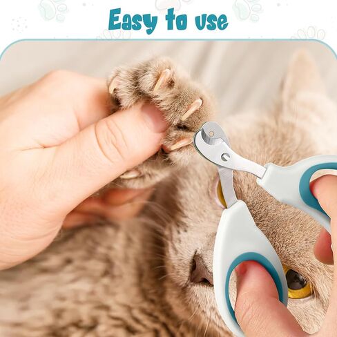 Cat Nail Clipper, Durable Stainless Steel Cat Nail Trimmer with Sharp Blade and Anti-Slip Handle, Professional Small Animal Claw Clippers for Cats Kittens Dogs Rabbits Guinea Pigs in Saudi Arabia