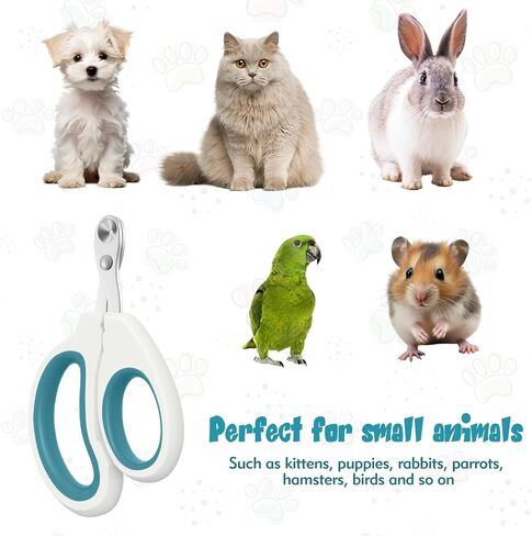 Cat Nail Clipper, Durable Stainless Steel Cat Nail Trimmer with Sharp Blade and Anti-Slip Handle, Professional Small Animal Claw Clippers for Cats Kittens Dogs Rabbits Guinea Pigs in Saudi Arabia