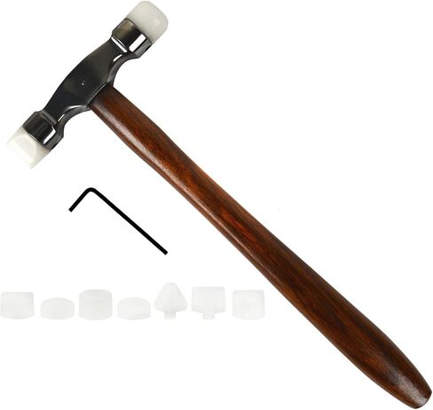 Multi-Face Interchangeable Nylon Non-Marring Metal Forming Jewelry Making Repair Hammer Tool Set in Saudi Arabia