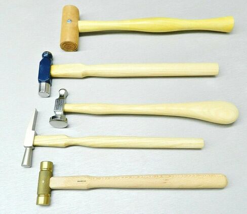 JTS Jewelry Making Hammers مطاردة ، Ball Peen ، صانع الساعات ، النحاس والمقاطع ذات الجلد الخام الناعم 5 مساءً in Kuwait
