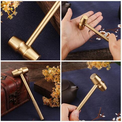 Mini Brass Hammer Multifunction Copper Hammer Golden Sledge Hammer Lobster Crab Mallet Nutcracker Hammer Screwdriver Hand Tools for Watchmaker Jewelers Supplies in Saudi Arabia