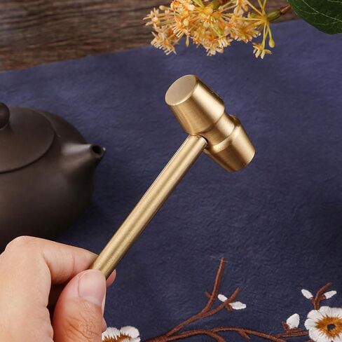 Mini Brass Hammer Multifunction Copper Hammer Golden Sledge Hammer Lobster Crab Mallet Nutcracker Hammer Screwdriver Hand Tools for Watchmaker Jewelers Supplies in Saudi Arabia