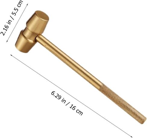 Mini Brass Hammer Multifunction Copper Hammer Golden Sledge Hammer Lobster Crab Mallet Nutcracker Hammer Screwdriver Hand Tools for Watchmaker Jewelers Supplies in Saudi Arabia