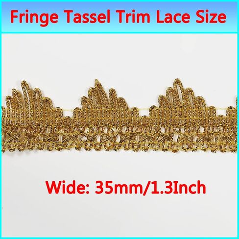 Shiny Green Sequins Lace Trim Polyester Braided Ribbon 14 Yards 35mm Wide for Sewing Crafts Clothing Curtains Accessories Lampshade Home DIY Decoration (Green-Silver, 35mm Wide) in Saudi Arabia