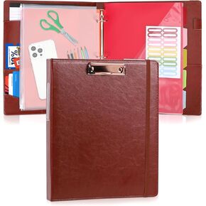 محفظة موثق الجلود مع الحافظة 1 بوصة ، و 13 "× 11" موثق PU الحافظة مع المفكرة ، و 5 فواصل مع جيوب ، ومجلد قابل للإزالة ، وملصقات ، ومكتب مدرسي رائع (ورقة ملائمة بالحجم) in Kuwait