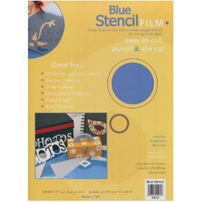 GRAFIX KBS4 STENCIL FILM BLUE .007 9X12 4 PACK in Kuwait