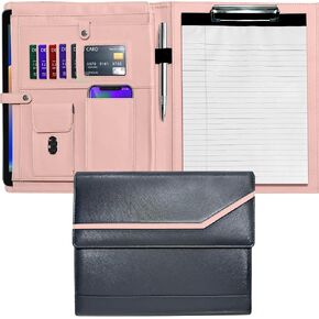 Padfolio للنساء ، محفظة Padfolio الجلدية perzonalized ، وسادة قانونية مع 2 المفكرة ، خطاب الأسود padfolio. in Kuwait