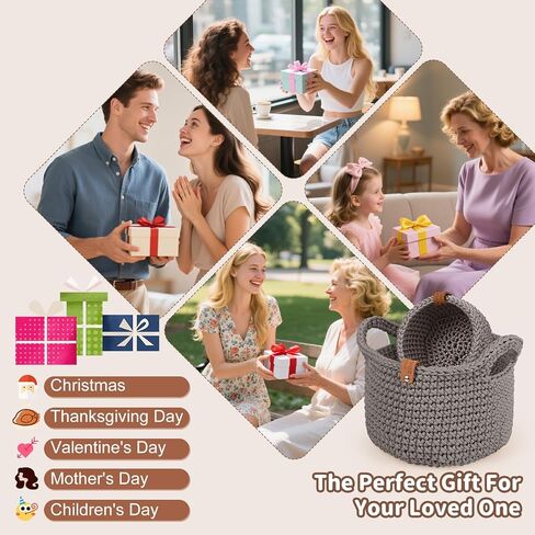 27PCS Crochet Basket Kit for Beginners (L&S), Complete Crochet Kit Include Instruction Beginner-Friendly Yarn, Starter Knitting Set for Adults & Kids, Crocheting Gift for Storage Home Decor in Saudi Arabia