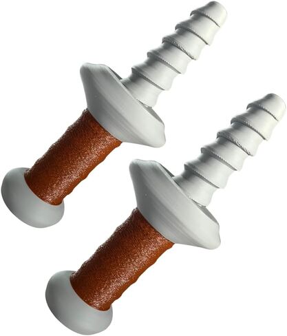 Foam Pool Noodle Sword Handle,- 2-Pack- Ideal for Pools, Backyard, Summer, Cosplay, LARP Outdoors Play (Gray and Brown) in Saudi Arabia