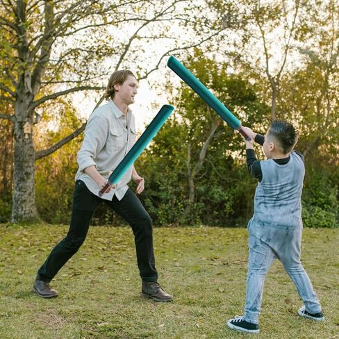 Foam Pool Noodle Sword Handle,- 2-Pack- Ideal for Pools, Backyard, Summer, Cosplay, LARP Outdoors Play (Gray and Brown) in Saudi Arabia