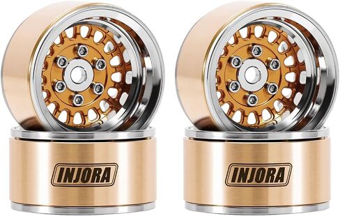 inbuara moduwheel 1.3 "عجلات من الألومنيوم Beadlock عجلات سلبية الإزاحة السلبية -4.05 مم لـ TRX4M SCX24 1/18 1/24 RC Crawlers (أسود) in Kuwait