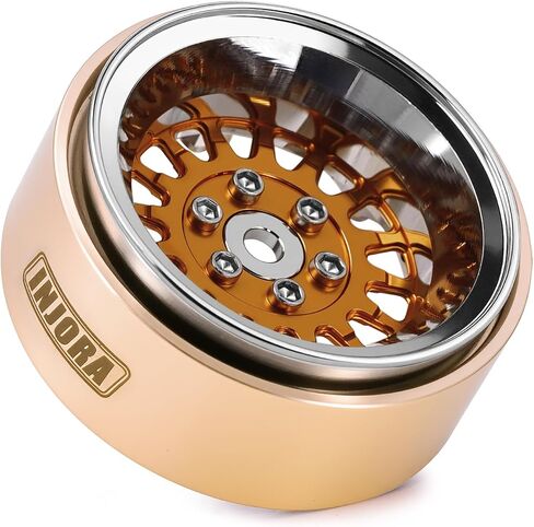 inbuara moduwheel 1.3 "عجلات من الألومنيوم Beadlock عجلات سلبية الإزاحة السلبية -4.05 مم لـ TRX4M SCX24 1/18 1/24 RC Crawlers (أسود) in Kuwait