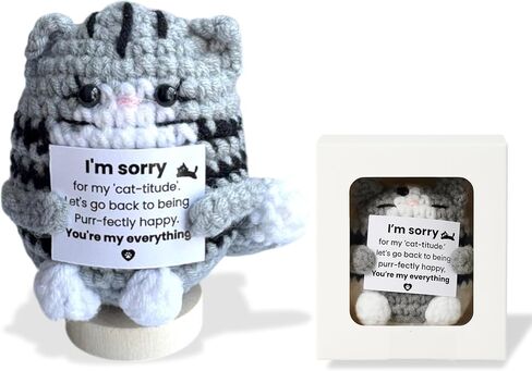 Emotional Support Crochet Cat Sorry Gifts for Him (Sorry) in Saudi Arabia